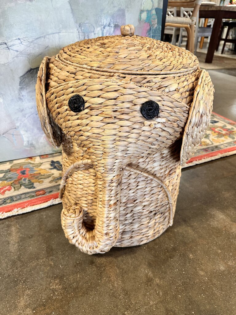 Large Rattan Elephant Basket