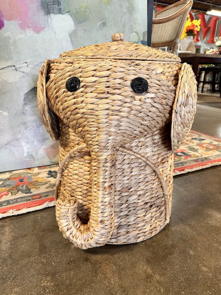 Large Rattan Elephant Basket