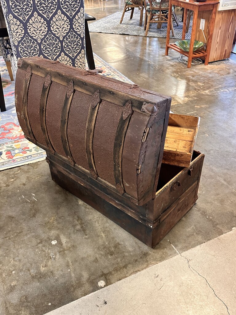 Camel Back Steamer Trunk