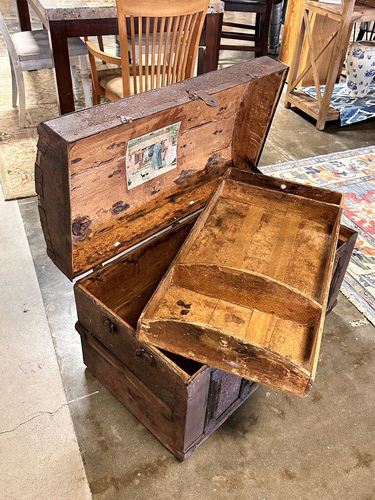 Camel Back Steamer Trunk