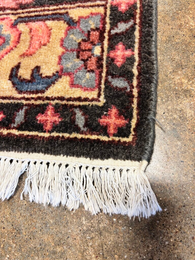 "Tree of Life" Motif Hand Knotted Runner 30.5 X 108