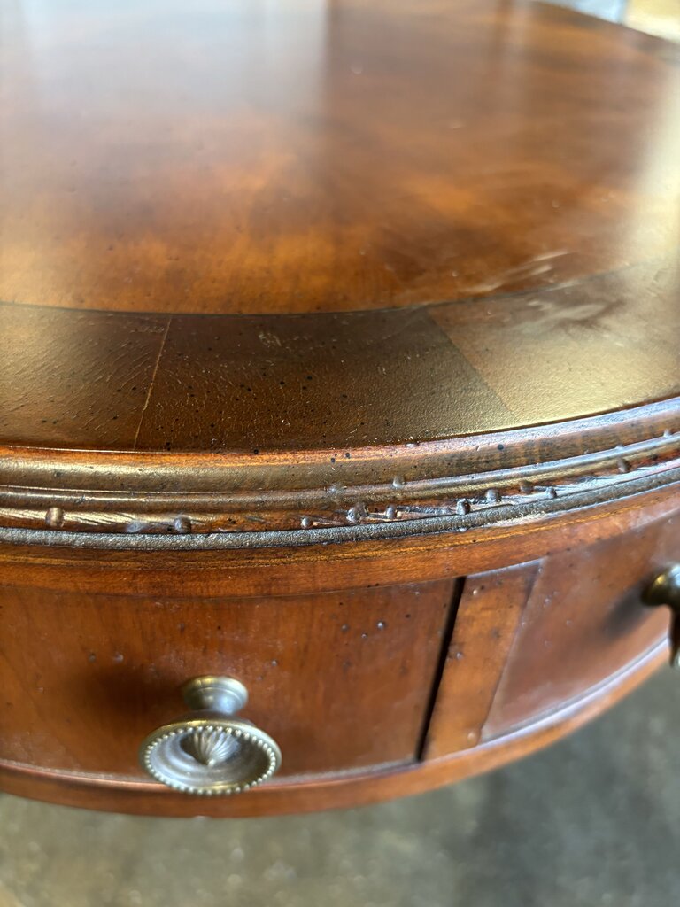 Oval Wood Coffee Table On Casters