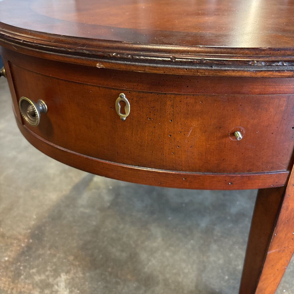 Oval Wood Coffee Table On Casters