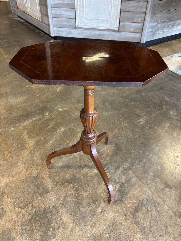 Vintage Octagonal Tripod Side Table