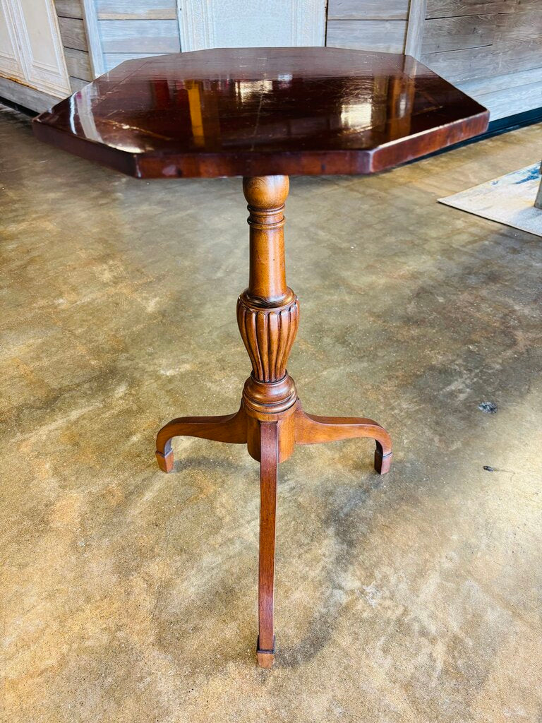 Vintage Octagonal Tripod Side Table