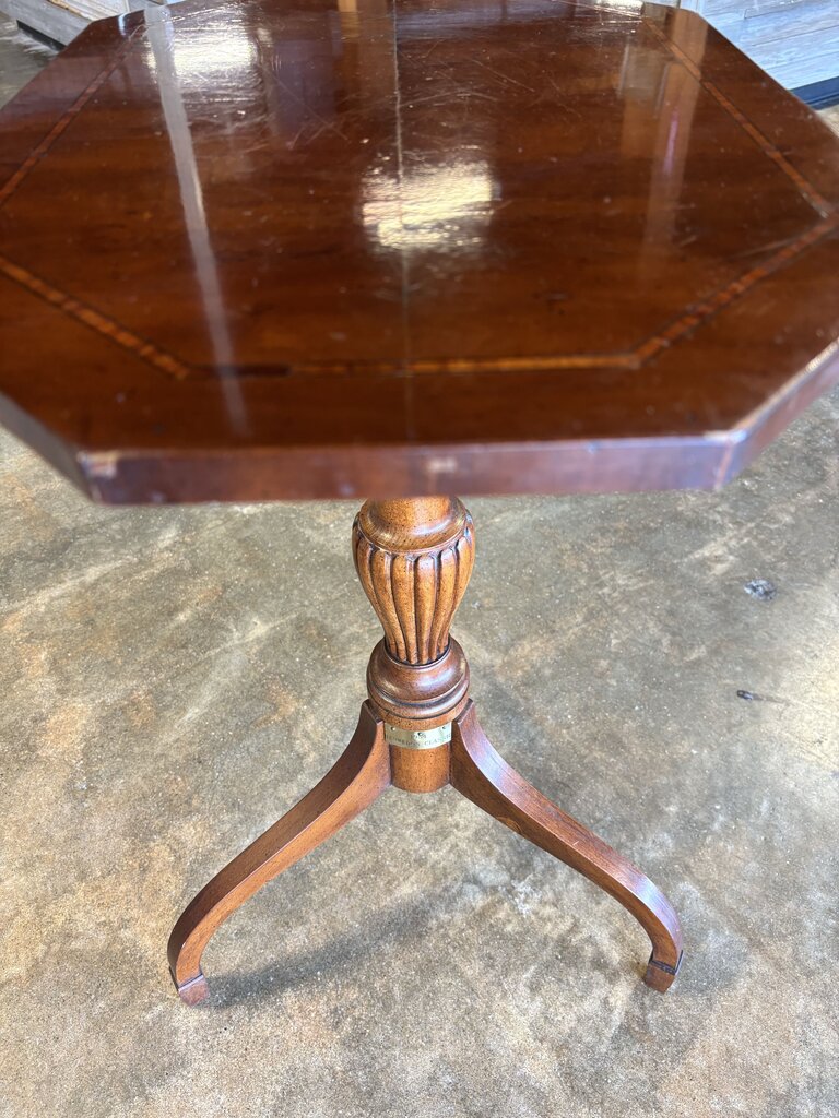 Vintage Octagonal Tripod Side Table
