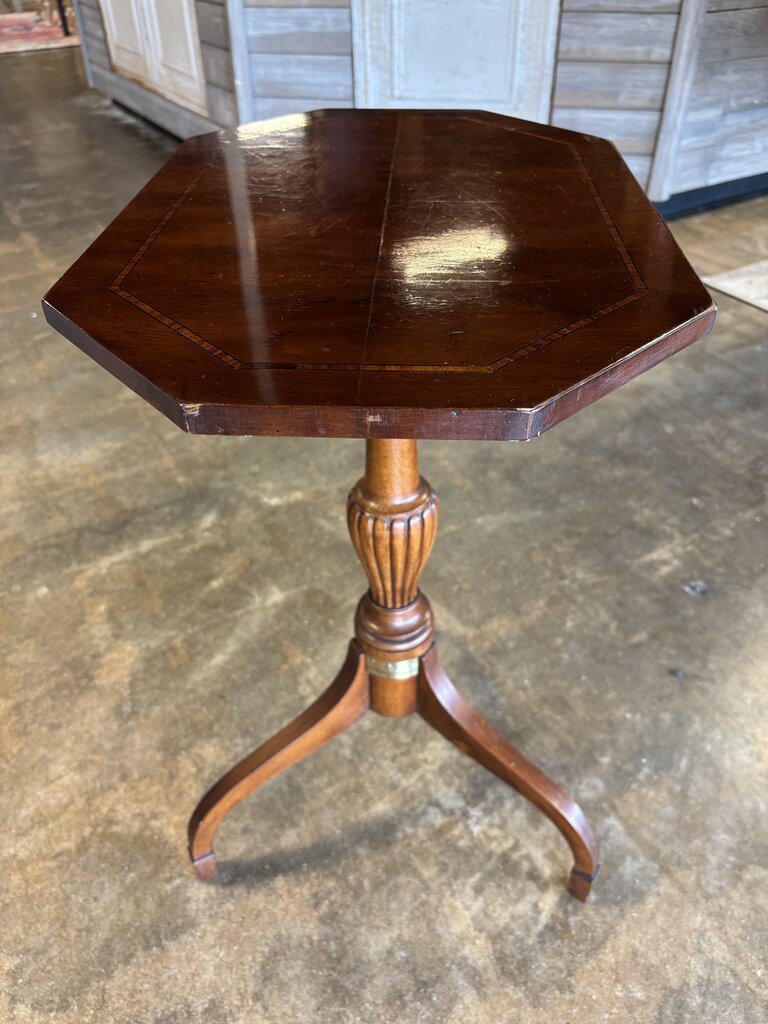 Vintage Octagonal Tripod Side Table