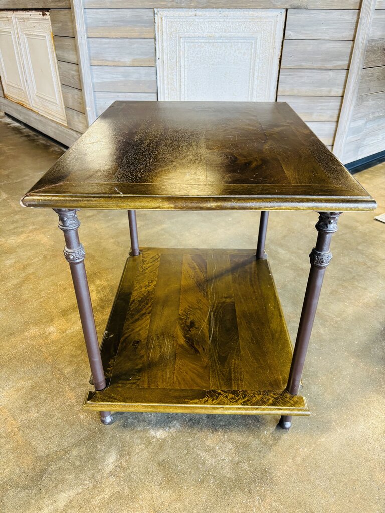 Wood/Metal Toulouse Side Table 27 X 20 X 24