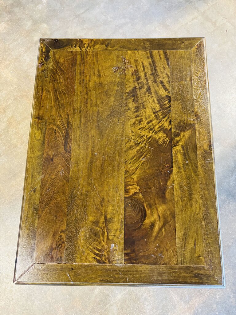 Wood/Metal Toulouse Side Table 27 X 20 X 24