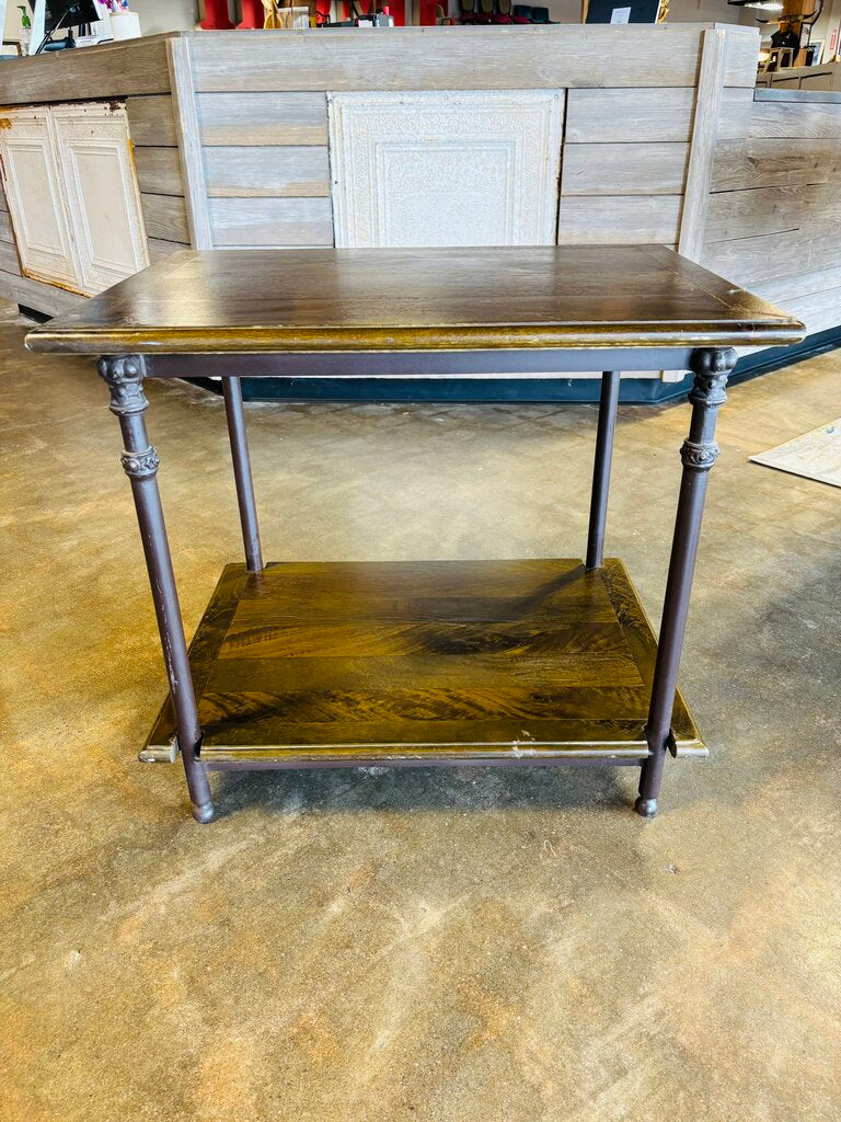 Wood/Metal Toulouse Side Table 27 X 20 X 24