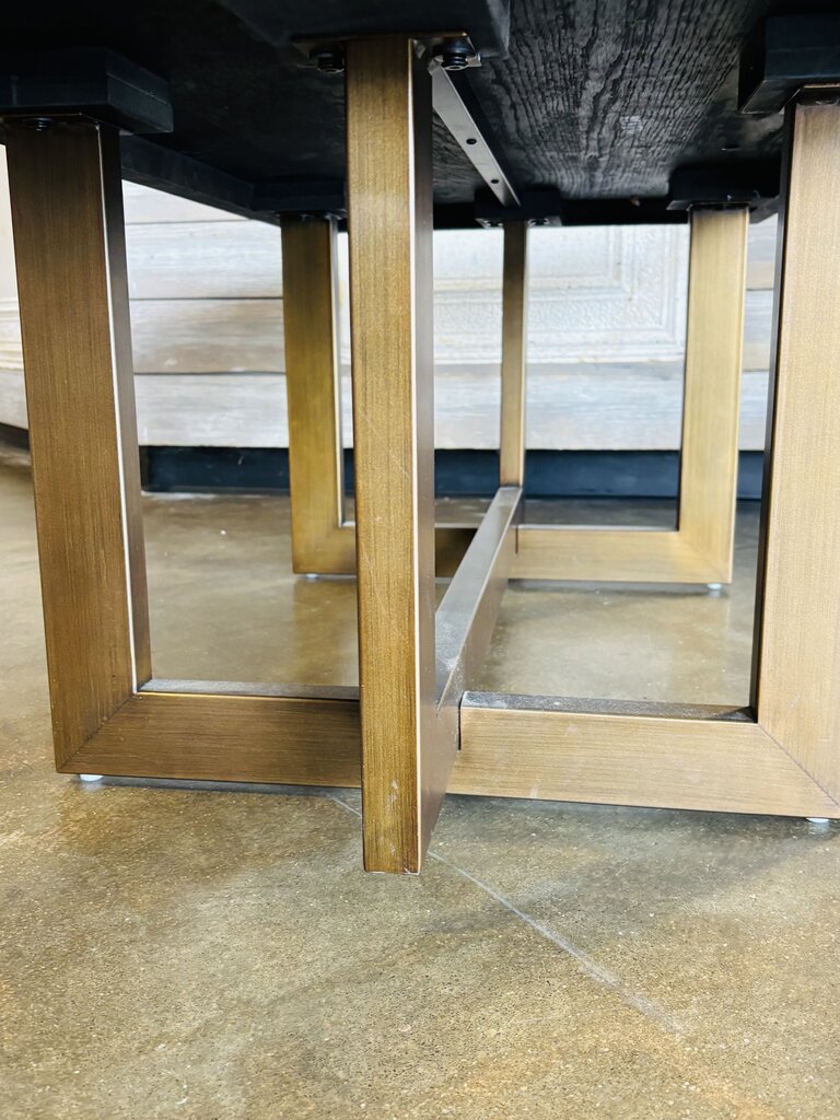 Wood/Metal Coffee Table 48 X 24 x 18