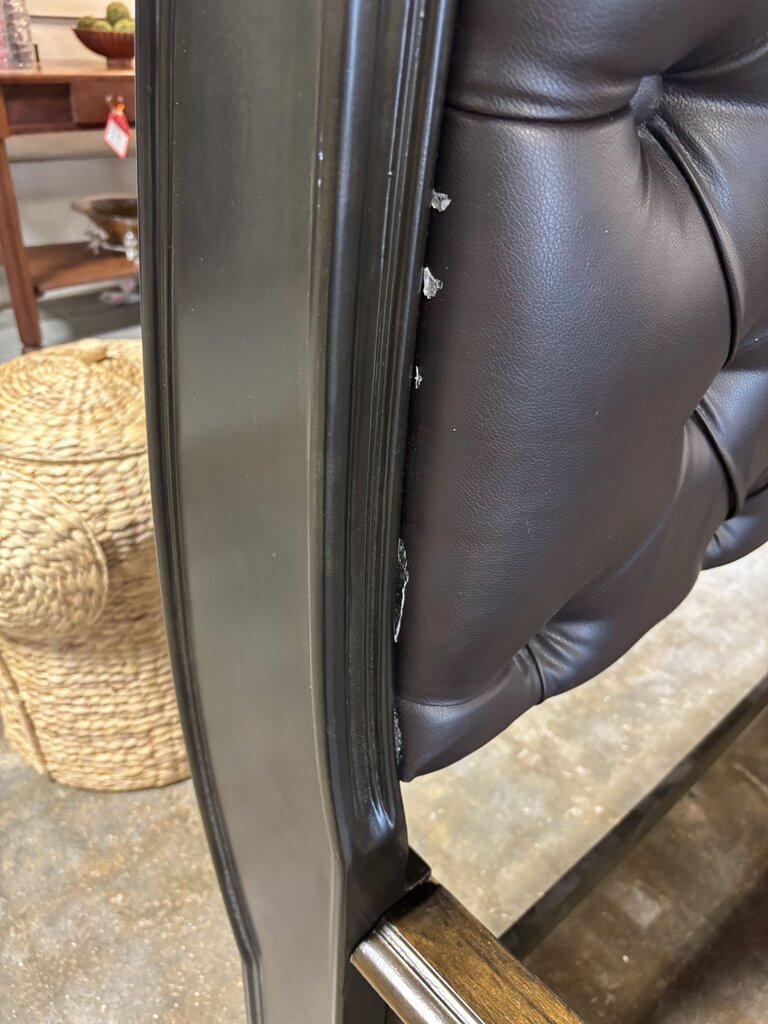 King Faux Leather Bed