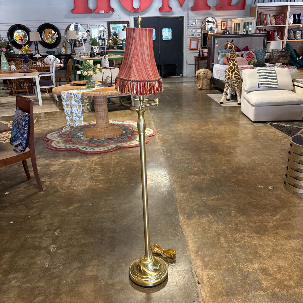 Tassel Shade Swing Arm Floor Lamp