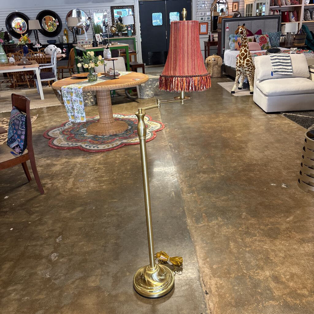 Tassel Shade Swing Arm Floor Lamp