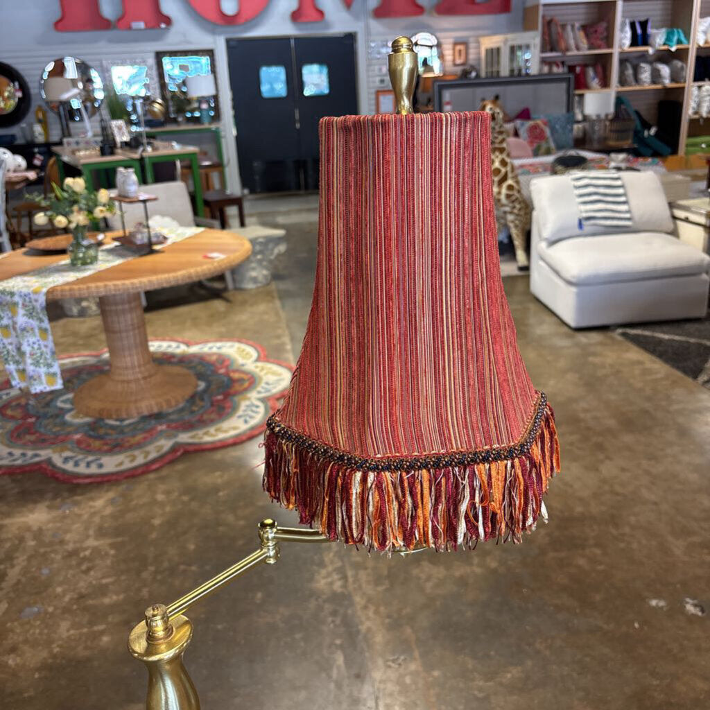 Tassel Shade Swing Arm Floor Lamp