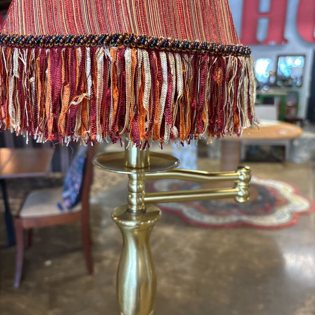 Tassel Shade Swing Arm Floor Lamp