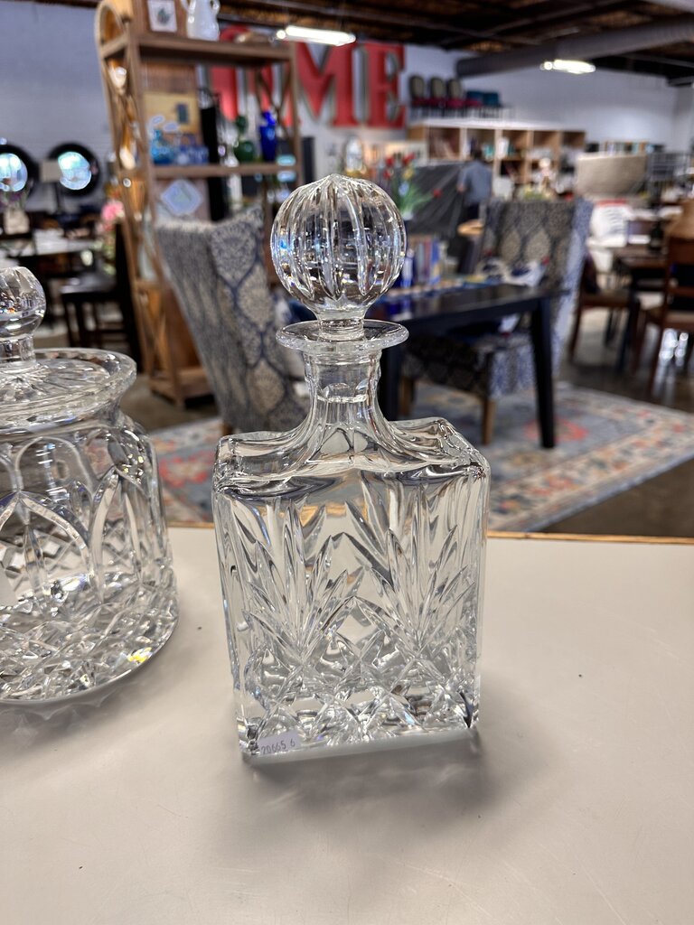 Crystal Poland Block Decanter