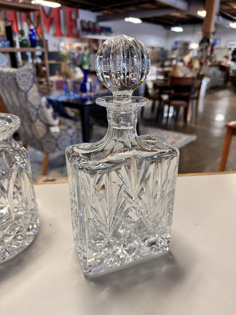 Crystal Poland Block Decanter