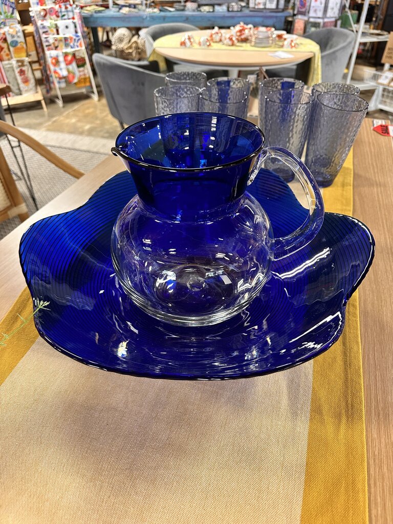 Set 2 Handblown Pitcher & Bowl