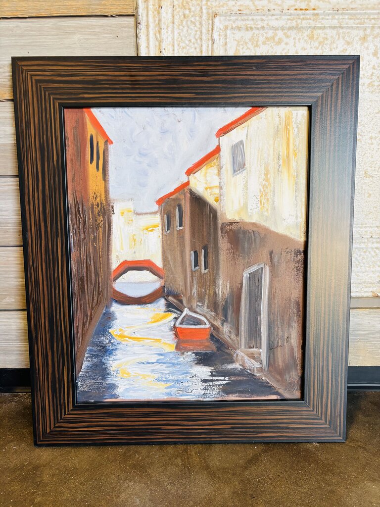 Framed Original Art Vienna Waterway