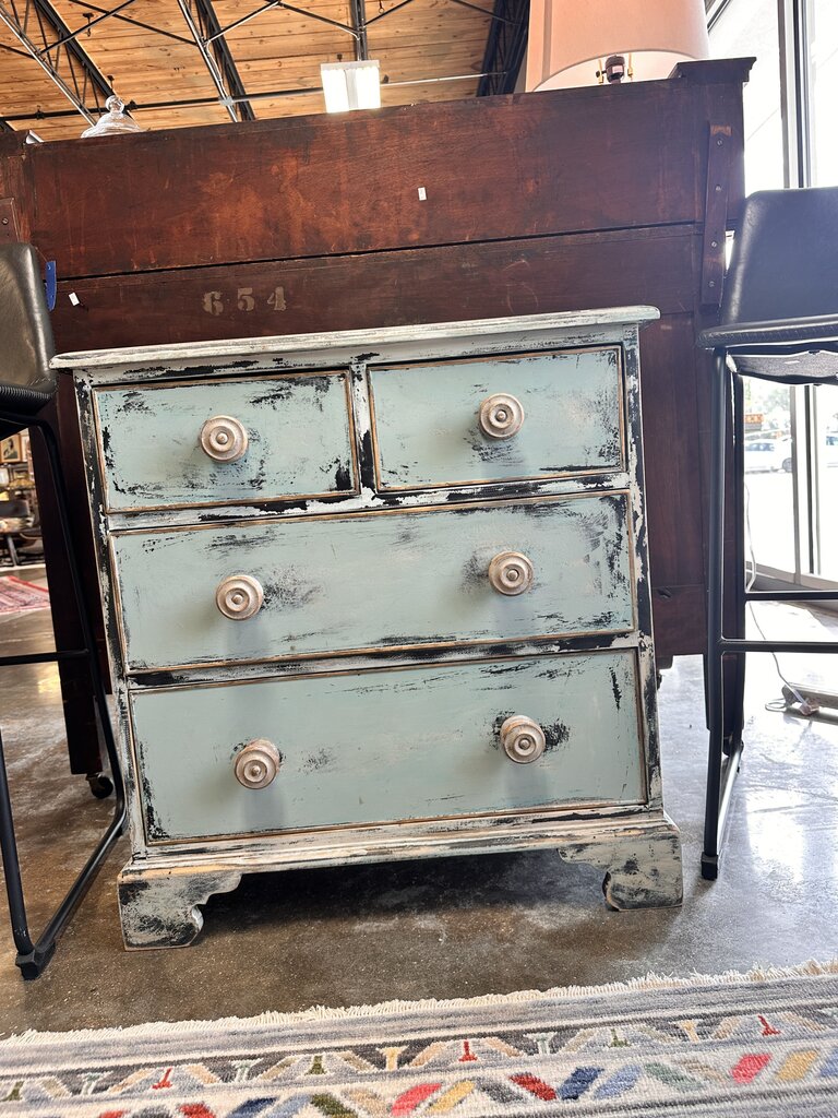 Shabby Blue & Light Nightstand