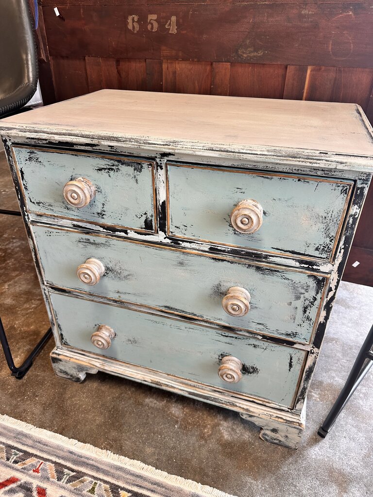 Shabby Blue & Light Nightstand