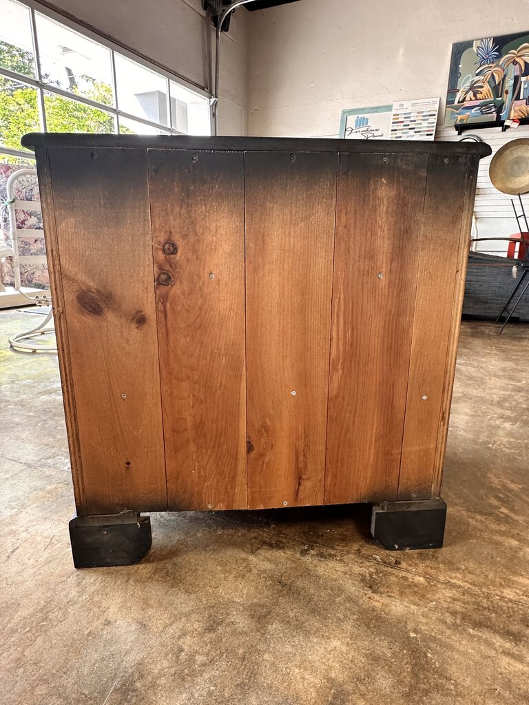 Distressed Black Nightstand