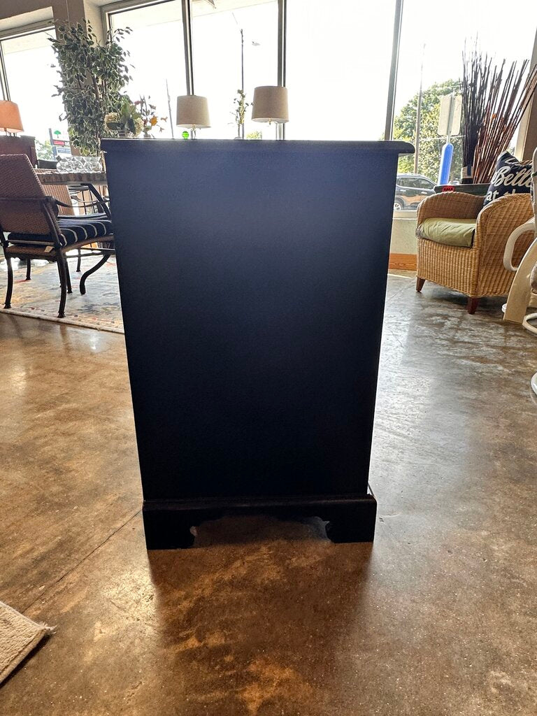 Distressed Black Nightstand