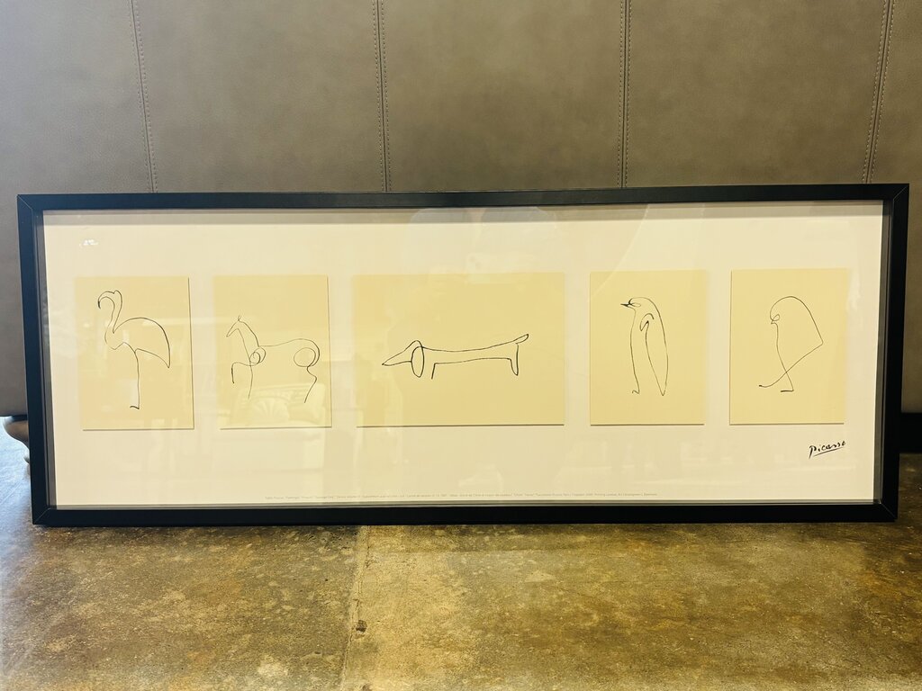Picasso 5 Animal Framed Print 41 X 16 X 1.5