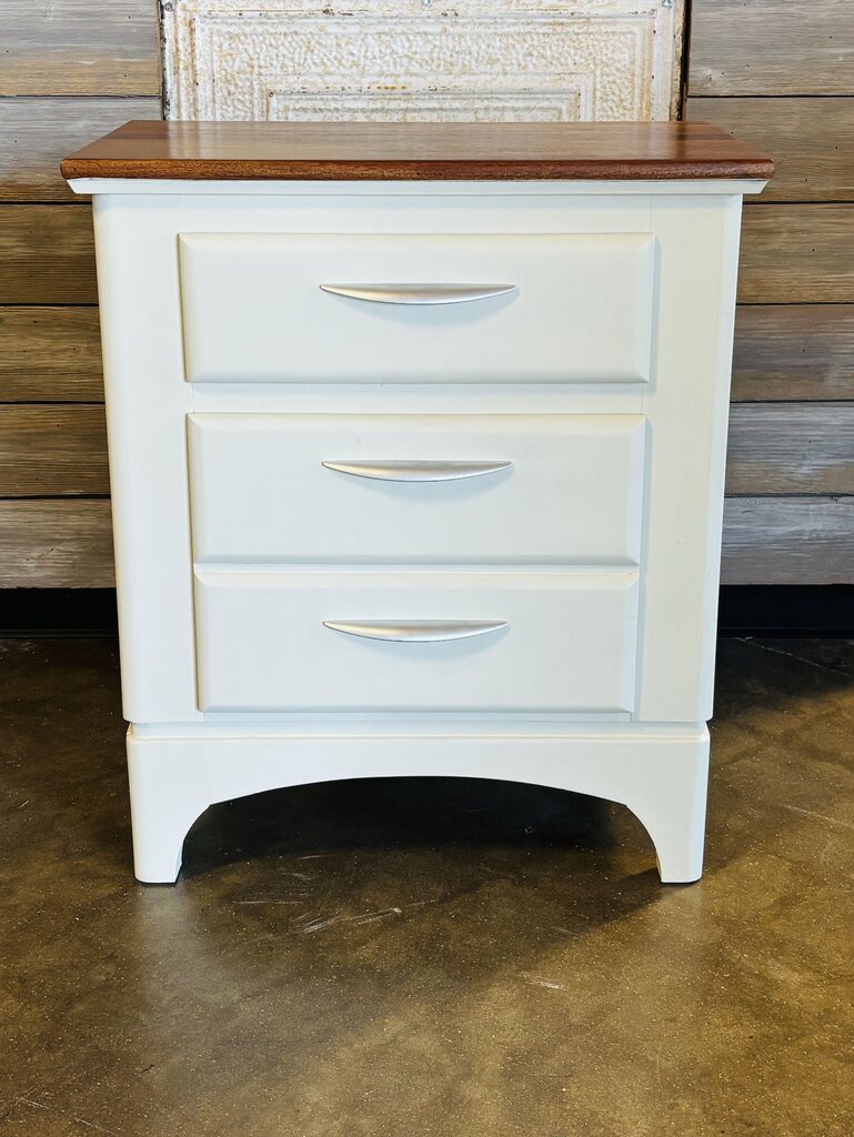 Painted 2 Drawer Nightstand 24 X 14.75 X 27.5