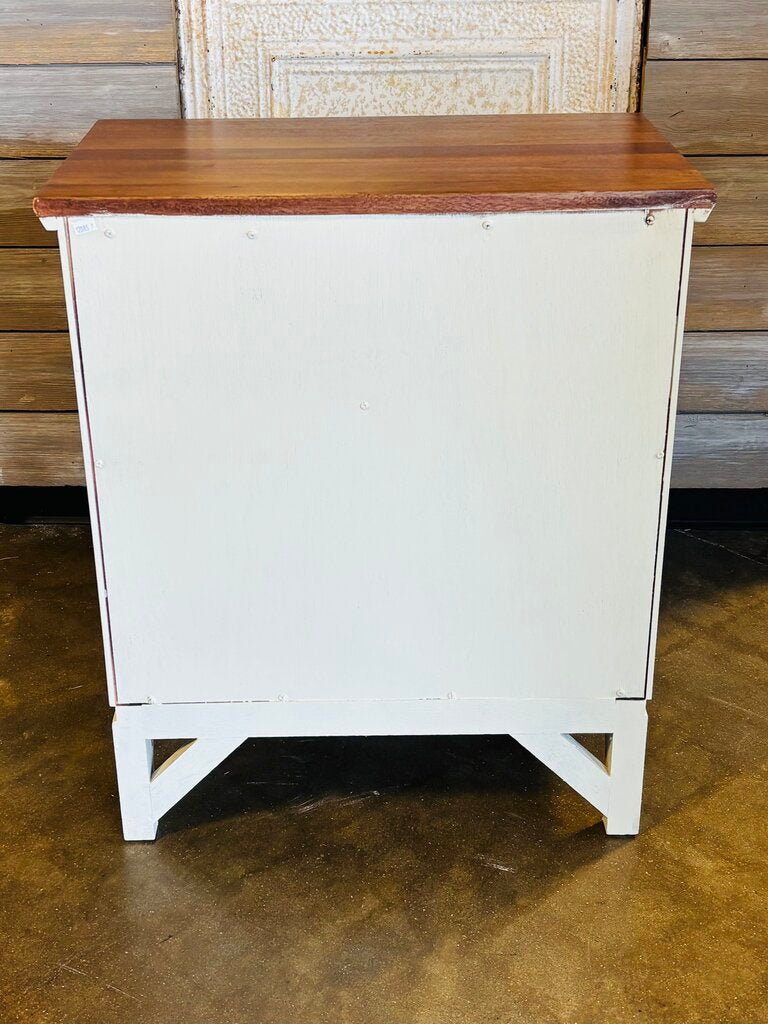 Painted 2 Drawer Nightstand 24 X 14.75 X 27.5