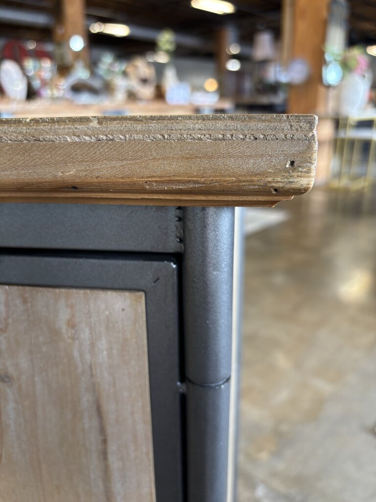 Wood/Metal 2 Drawer Cabinet 26 X 15.5 X 32