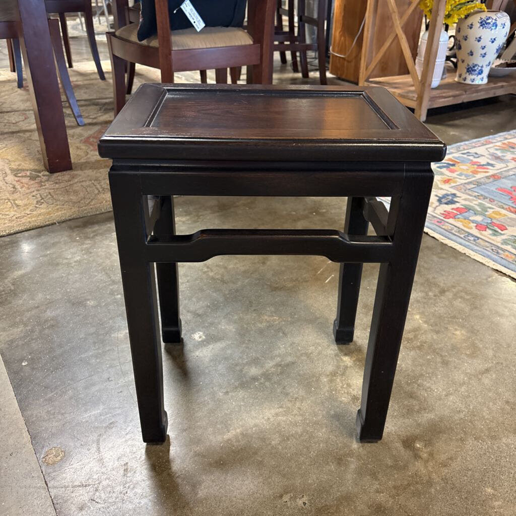 Asian Style Wood Side Table 16 X 12 X 20