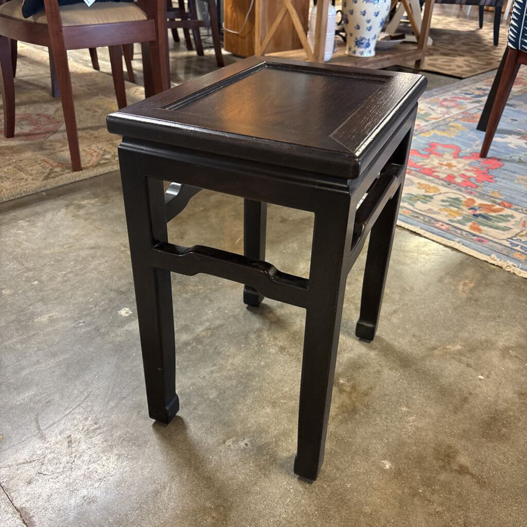 Asian Style Wood Side Table 16 X 12 X 20
