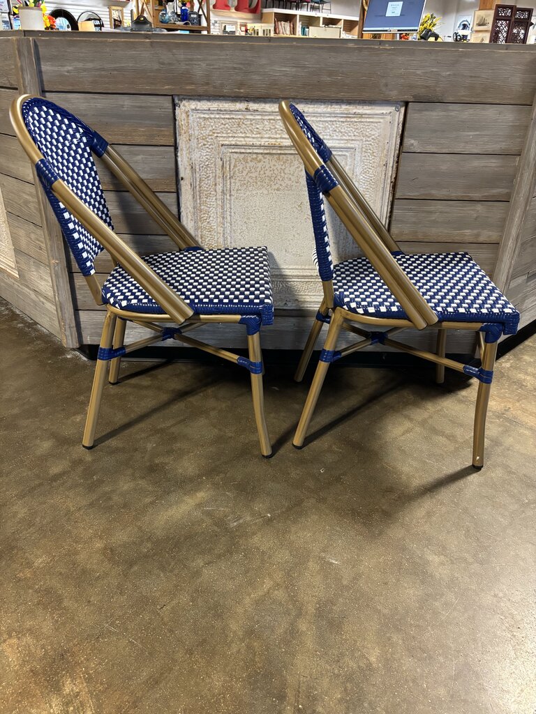 Purple Leaf Bistro Chairs Pair