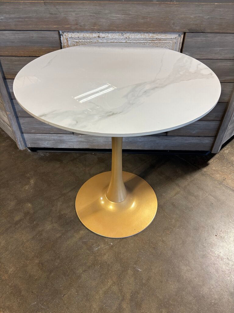 Marble Top Bistro Table 30"R 31"H