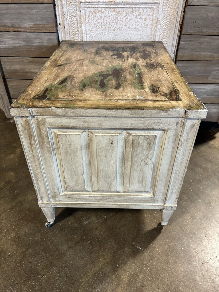 Painted Rolling Record/LP Cabinet 28 X 20 X 21.75