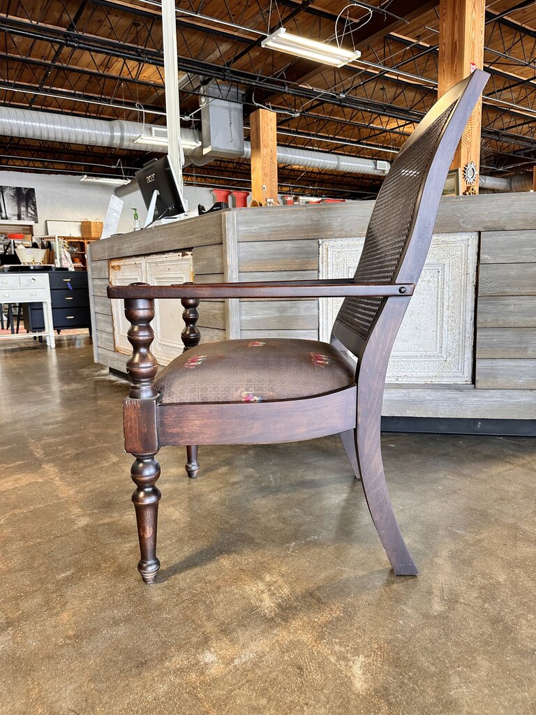 Large Spindle Cane Back Chair
