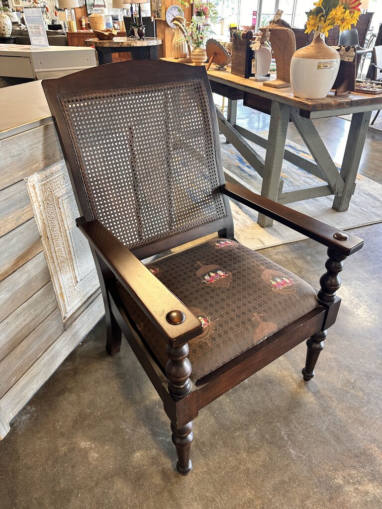 Large Spindle Cane Back Chair