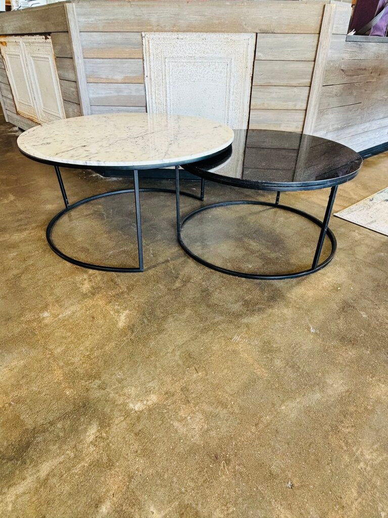 Round Nesting Marble Coffee Tables