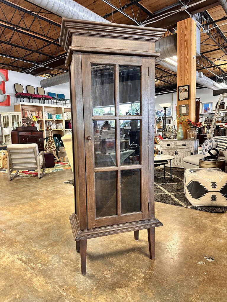 Tall Glass Drawer Cabinet