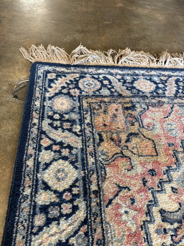 Vintage Machine Made Wool Area Rug 52 X 73