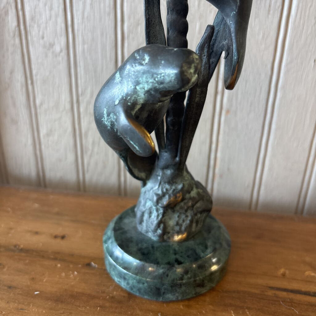 Manatees Candle Holder Marble Base