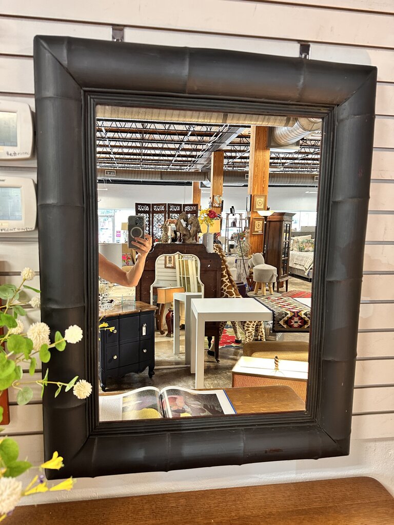 Black Bamboo Solid Wood Mirror