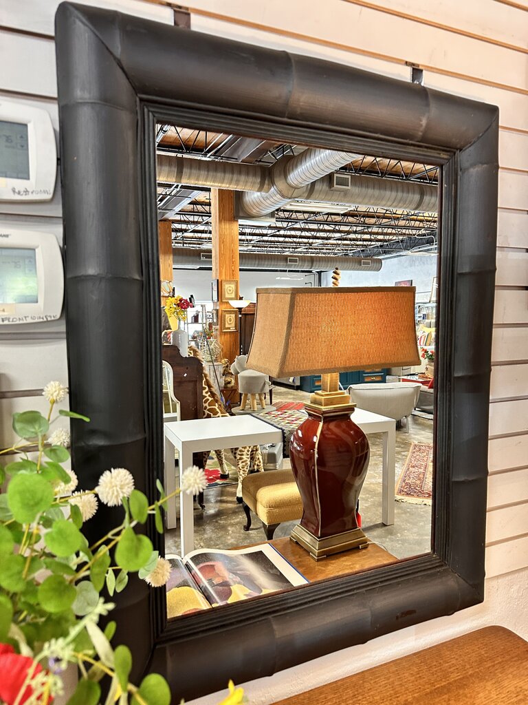 Black Bamboo Solid Wood Mirror
