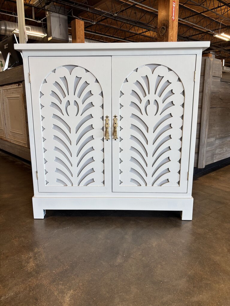 Painted 2 Door Cabinet 35.5 X 15 X 35.5