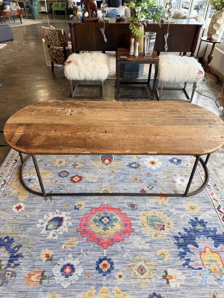 Recycled Wood/Metal Coffee Table 69.5 X 30 X 19.5