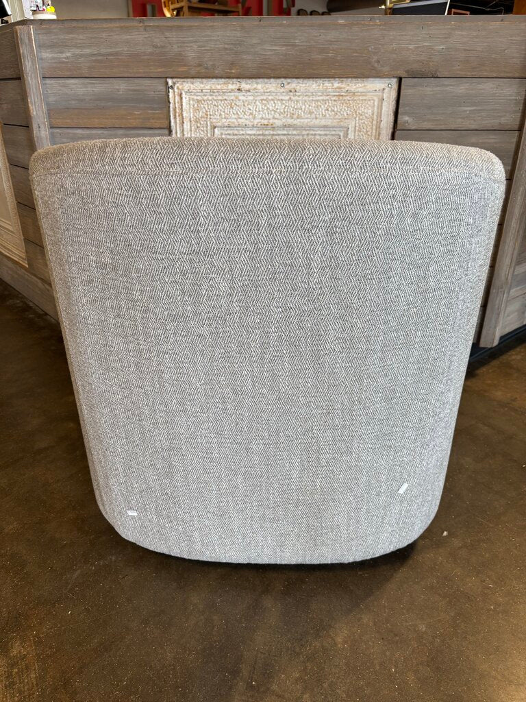 Swivel Barrel Chair with Accent Pillow
