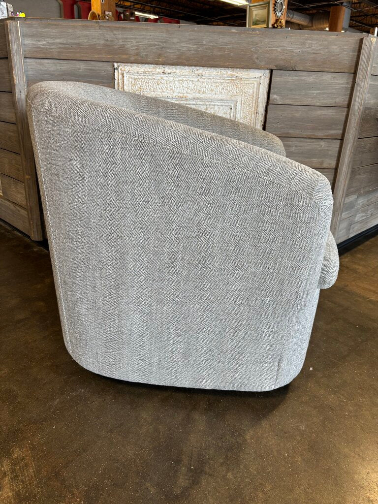 Swivel Barrel Chair with Accent Pillow