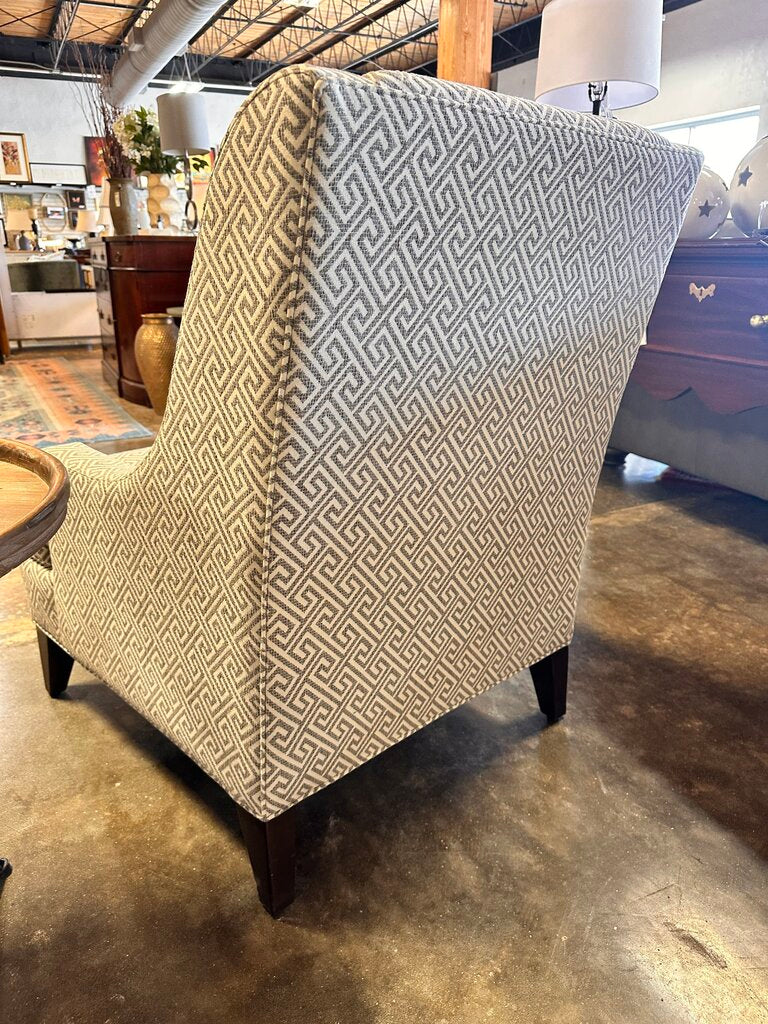 Geometric Design Wingback Chair